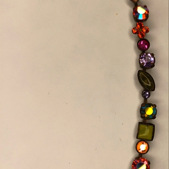 Sorrelli Mixed Gemstone Tee Shirt Tennis Necklace - Picture 5 of 7